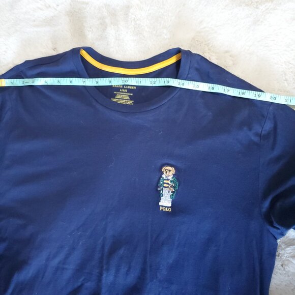 NWT POLO Ralph Lauren Mens Long Sleeve FOOTBALL RUGBY BEAR Shirt- Large - Picture 8 of 10